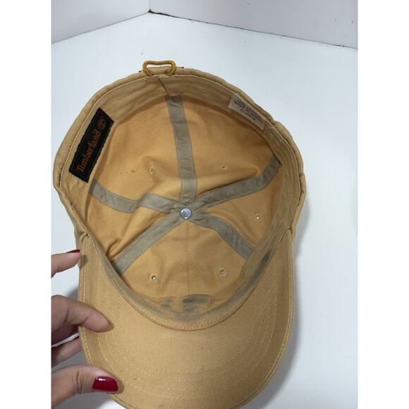 Timberland Leather Patch Hat Beige Hook Loop Baseball Cap X Large See Pictures - Picture 7 of 11